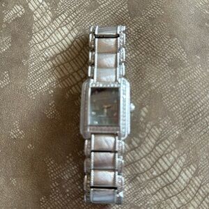 Judith Ripka Silvertone Stainless Steel
Diamonique Regent Watch